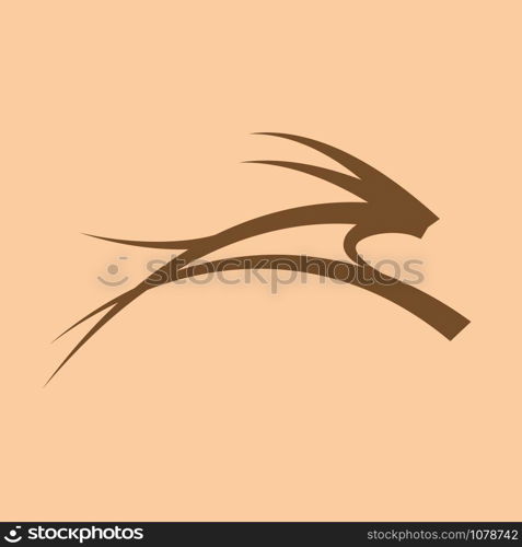 vector sign gazelle in Africa