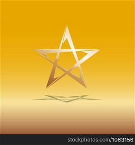Vector sign golden star