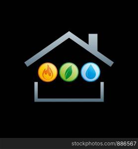 Vector sign Home energy
