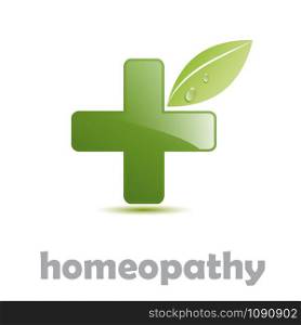 Vector sign homeopathy, alternative medicine