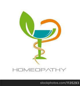 Vector sign homeopathy, alternative medicine