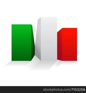 vector sign Italian construction, boxes and buildings