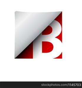 vector sign label letter B