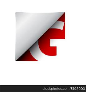 vector sign label letter G
