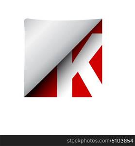 vector sign label letter K