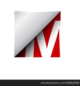 vector sign label letter M