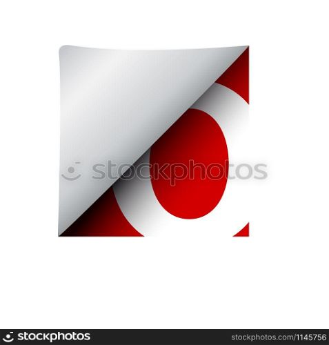 vector sign label letter O