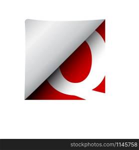 vector sign label letter Q