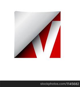 vector sign label letter V