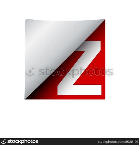 vector sign label letter Z