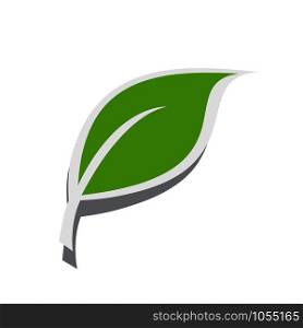 Vector sign leaf in flate design