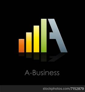 Vector sign letter A, Business