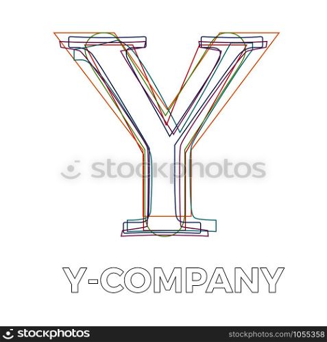 Vector sign linear letter Y