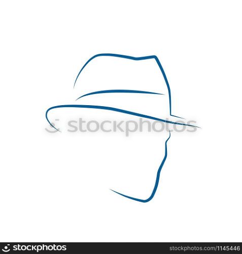 Vector sign Man with hat
