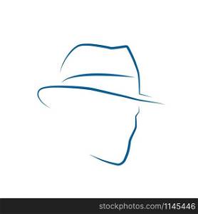 Vector sign Man with hat