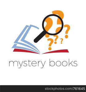 Vector sign mystery and thriller book
