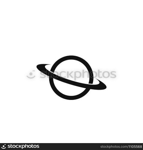 vector sign of saturn planet icon illustration design