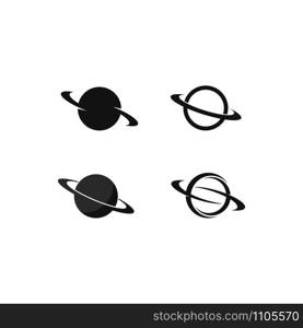 vector sign of saturn planet icon illustration design