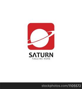 vector sign of saturn planet icon illustration design