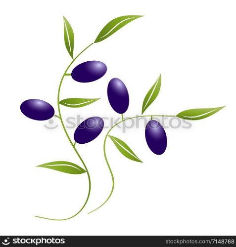 Vector sign olive plant