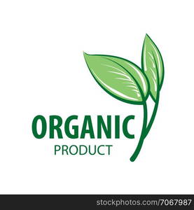 Vector sign organic product on white background.. Vector sign organic product on white background