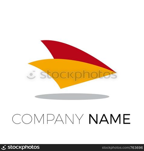 Vector sign paper airplane. Travel agency concept
