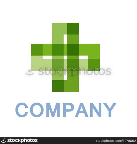 Vector sign pharmacy, green cross