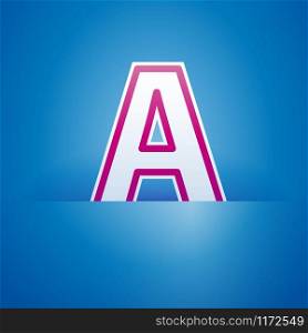 Vector sign pocket with letter A