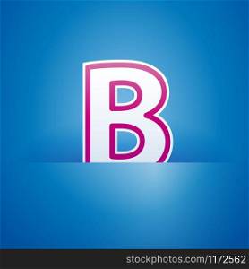 Vector sign pocket with letter B