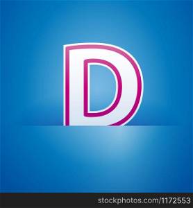 Vector sign pocket with letter D