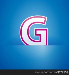 Vector sign pocket with letter G
