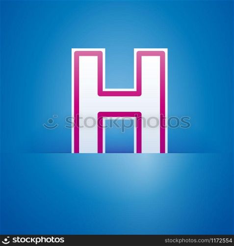 Vector sign pocket with letter H