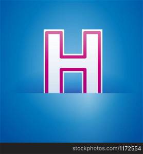 Vector sign pocket with letter H