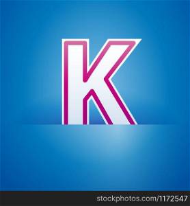 Vector sign pocket with letter K