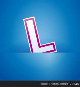 Vector sign pocket with letter L