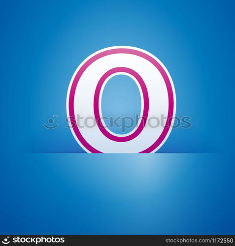 Vector sign pocket with letter O