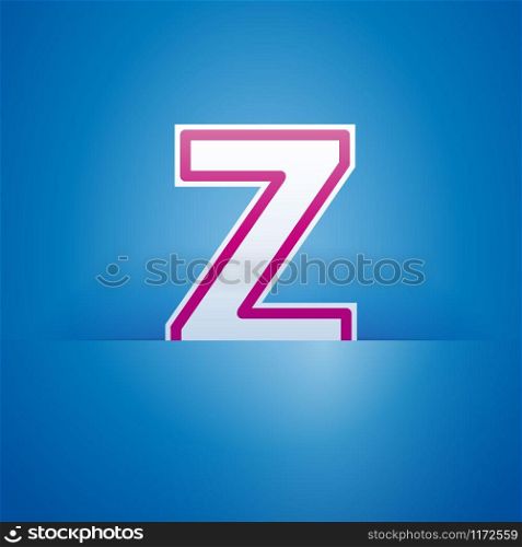 Vector sign pocket with letter Z