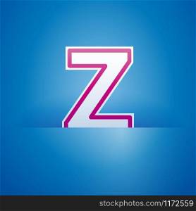 Vector sign pocket with letter Z