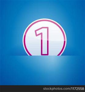 Vector sign pocket with number 1
