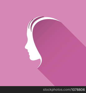 Vector sign Profile of woman