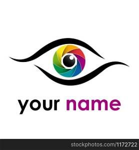 Vector sign rainbow eye, iris