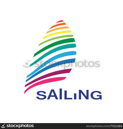 Vector sign rainbow sailing