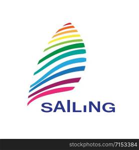 Vector sign rainbow sailing