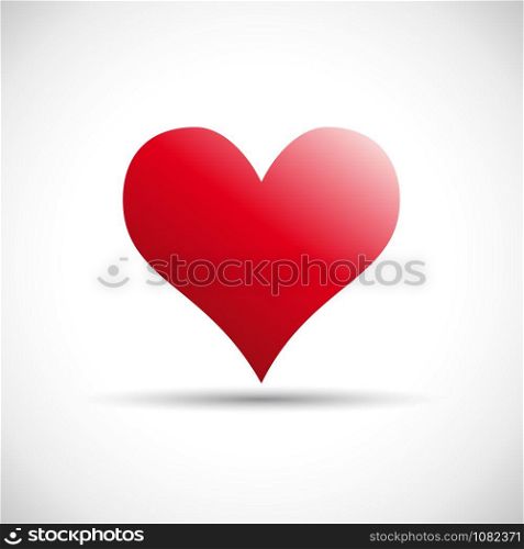 Vector sign red heart