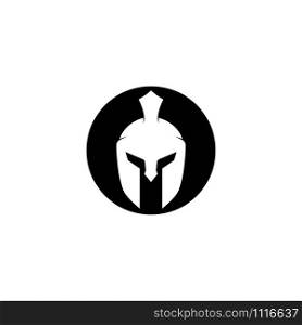 Vector sign. Spartan helmet logo template vector icon design