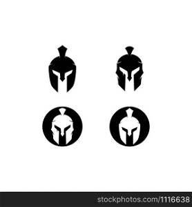 Vector sign. Spartan helmet logo template vector icon design