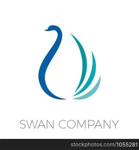 Vector sign stylized swan