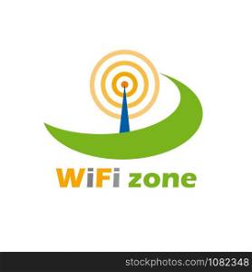 Vector sign wifi zone