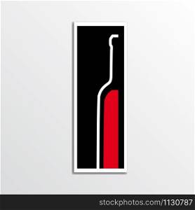 Vector sign wine label