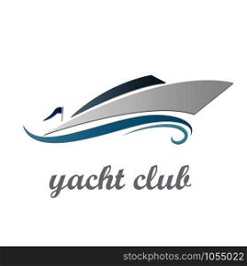 Vector sign yacht and boat